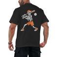 Skeleton Batting Baseball Halloween Men's Back Print T-Shirt