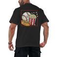 Smiling Baseball Popcorn And Hot-Dog Cartoon Apparel Men's Back Print T-Shirt Smiling Baseball Popcorn And Hot-Dog Cartoon Apparel Men's Back Print T-Shirt