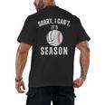 Sorry I Can't It's Volleyball Baseball Season Mom Of Both Men's Back Print T-Shirt Sorry I Can't It's Volleyball Baseball Season Mom Of Both Men's Back Print T-Shirt