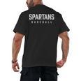 Spartans Baseball Inspired Men's Back Print T-Shirt Spartans Baseball Inspired Men's Back Print T-Shirt