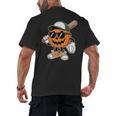Spooky Jack O Lantern Baseball Halloween Costumes Boys Men's Back Print T-Shirt Spooky Jack O Lantern Baseball Halloween Costumes Boys Men's Back Print T-Shirt