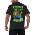 Spooky Zombie Respect The Drip Baseball Halloween Men's Back Print T-Shirt Spooky Zombie Respect The Drip Baseball Halloween Men's Back Print T-Shirt