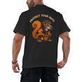 Squirell Baseball Catcher Player Joke Tee Protect Your Nuts Men's Back Print T-Shirt Squirell Baseball Catcher Player Joke Tee Protect Your Nuts Men's Back Print T-Shirt