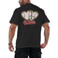 St Louis Leopard Heart Baseball Batter Boys Fan Men's Back Print T-Shirt St Louis Leopard Heart Baseball Batter Boys Fan Men's Back Print T-Shirt