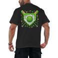 St Patrick Day Baseball Drip Ice Cream Boys Men Men's Back Print T-Shirt