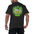 St Patrick Day Baseball Drip Ice Cream Baseball Home Plate Men's Back Print T-Shirt St Patrick Day Baseball Drip Ice Cream Baseball Home Plate Men's Back Print T-Shirt