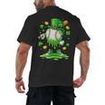St Patrick Day Baseball Drip Ice Cream Baseball Men's Back Print T-Shirt St Patrick Day Baseball Drip Ice Cream Baseball Men's Back Print T-Shirt