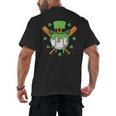 St Patricks Day Baseball Drip Ice Cream Baseball Home Plate Men's Back Print T-Shirt St Patricks Day Baseball Drip Ice Cream Baseball Home Plate Men's Back Print T-Shirt