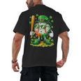 St Patricks Day Baseball Ice Cream Baseball Player Cartoon Men's Back Print T-Shirt St Patricks Day Baseball Ice Cream Baseball Player Cartoon Men's Back Print T-Shirt