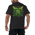 St Patricks Day Baseball Ice Cream Shamrock Baseball Player Men's Back Print T-Shirt
