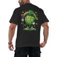 St Patricks Day Baseball Leprechaun Rainbow Green Baseball Men's Back Print T-Shirt St Patricks Day Baseball Leprechaun Rainbow Green Baseball Men's Back Print T-Shirt