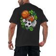 St Patricks Day Shamrock Basketball Baseball Football Soccer Men's Back Print T-Shirt St Patricks Day Shamrock Basketball Baseball Football Soccer Men's Back Print T-Shirt