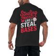 Stealing Hearts Like I Steal Bases Cute Baseball Valentine Men's Back Print T-Shirt Stealing Hearts Like I Steal Bases Cute Baseball Valentine Men's Back Print T-Shirt