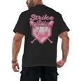 Strike Out Breast Cancer Baseball Drip For Boys Youth Men's Back Print T-Shirt Strike Out Breast Cancer Baseball Drip For Boys Youth Men's Back Print T-Shirt