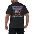I Survived 100 Days Of School Baseball Boys Students Men's Back Print T-Shirt I Survived 100 Days Of School Baseball Boys Students Men's Back Print T-Shirt