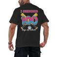 I Survived 100 Days Of School Baseball Cream Drip Boys Men's Back Print T-Shirt