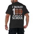 I Tackled 100 Days Of School Baseball Player Kids Teacher Men's Back Print T-Shirt