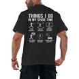 Things I Do In My Spare Time Baseball Lovers Kids Boys Men's Back Print T-Shirt Things I Do In My Spare Time Baseball Lovers Kids Boys Men's Back Print T-Shirt