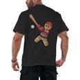 Ugly Christmas Sweater Gingerbread Baseball Toddler Kids Men's Back Print T-Shirt