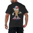 USA Patriotic Baseball Ice Cream Cone Freedom Men's Back Print T-Shirt USA Patriotic Baseball Ice Cream Cone Freedom Men's Back Print T-Shirt