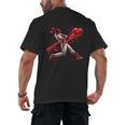 Valentine Baseball Player Drip Men's Back Print T-Shirt