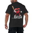Valentines Bruh Red Heart Playing Baseball Men Boys Kids Men's Back Print T-Shirt Valentines Bruh Red Heart Playing Baseball Men Boys Kids Men's Back Print T-Shirt