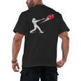Valentines Day Baseball Batter Silhouette Heart Men's Back Print T-Shirt Valentines Day Baseball Batter Silhouette Heart Men's Back Print T-Shirt