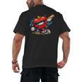 Valentines Day Baseball Dabbing Red Heart Love Boys Men's Back Print T-Shirt Valentines Day Baseball Dabbing Red Heart Love Boys Men's Back Print T-Shirt