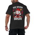 Valentines Day Six Seven Bruh 6 7 Meme Baseball Drip Boys Men's Back Print T-Shirt