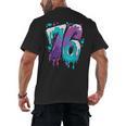 Vintage Baseball 76 Number Men's Back Print T-Shirt