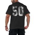 Vintage Baseball Number 50 Jersey Player Uniform Men's Back Print T-Shirt Vintage Baseball Number 50 Jersey Player Uniform Men's Back Print T-Shirt