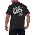 Vintage Baseball Tee Lefty Left Handed Baseball Player Men's Back Print T-Shirt Vintage Baseball Tee Lefty Left Handed Baseball Player Men's Back Print T-Shirt
