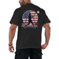 Women's Batter Patriotic American Flag Baseball Silks Men's Back Print T-Shirt