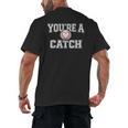 You'Re A Catch Baseball Pun Heart Kids Boys Valentines Men's Back Print T-Shirt You'Re A Catch Baseball Pun Heart Kids Boys Valentines Men's Back Print T-Shirt