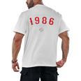 40 Year Old 1986 Classic Baseball 40th Birthday Men's Back Print T-Shirt 40 Year Old 1986 Classic Baseball 40th Birthday Men's Back Print T-Shirt