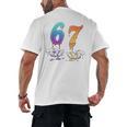 67 Meme Baseball Kids Girls Humor Number 6 7 Men's Back Print T-Shirt 67 Meme Baseball Kids Girls Humor Number 6 7 Men's Back Print T-Shirt
