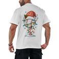 Baseball Christmas Ball Hat Snow Winter Premium Tri-Blend Men's Back Print T-Shirt Baseball Christmas Ball Hat Snow Winter Premium Tri-Blend Men's Back Print T-Shirt