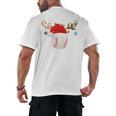 Baseball Christmas Reindeer Santa Hat Sports Player Xmas Men's Back Print T-Shirt Baseball Christmas Reindeer Santa Hat Sports Player Xmas Men's Back Print T-Shirt