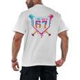Baseball Drip I Was 6 Now I'm 7 67 Meme 7th Birthday Men's Back Print T-Shirt Baseball Drip I Was 6 Now I'm 7 67 Meme 7th Birthday Men's Back Print T-Shirt