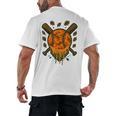 Baseball Drip Ice Cream Dripping Blaze Hunter Orange Camo Men's Back Print T-Shirt Baseball Drip Ice Cream Dripping Blaze Hunter Orange Camo Men's Back Print T-Shirt