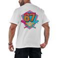 Baseball Drip Jersey Number 67 For Players & 67th Birthday Premium Tri-Blend Men's Back Print T-Shirt Baseball Drip Jersey Number 67 For Players & 67th Birthday Premium Tri-Blend Men's Back Print T-Shirt