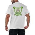 Baseball Icecream St Patrick's Day Lucky Charm Shamrock Drip Men's Back Print T-Shirt Baseball Icecream St Patrick's Day Lucky Charm Shamrock Drip Men's Back Print T-Shirt