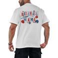 Baseball Mama Mom Mother Vintage Game Day Men's Back Print T-Shirt Baseball Mama Mom Mother Vintage Game Day Men's Back Print T-Shirt