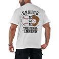 Baseball Senior Mom 2026 The Final Inning Men's Back Print T-Shirt Baseball Senior Mom 2026 The Final Inning Men's Back Print T-Shirt