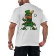Baseball St Patricks Day Leprechaun Boys Girls Men Women Men's Back Print T-Shirt