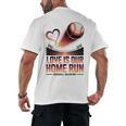 Baseball Valentine Forever On Deck For You Men's Back Print T-Shirt