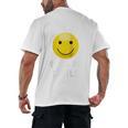 Boobies Make Me Smile Mardi Gras Raglan Baseball Tee Men's Back Print T-Shirt