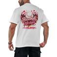 Boys Valentine Baseball Lifestyle Home Plate Ice-Cream Drip Men's Back Print T-Shirt Boys Valentine Baseball Lifestyle Home Plate Ice-Cream Drip Men's Back Print T-Shirt