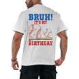Bruh It's My 2nd Birthday Boy Baseball Themed Party Men's Back Print T-Shirt Bruh It's My 2nd Birthday Boy Baseball Themed Party Men's Back Print T-Shirt