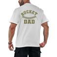 Bucket Dad Softball Dad Baseball Player Dad Men's Back Print T-Shirt Bucket Dad Softball Dad Baseball Player Dad Men's Back Print T-Shirt